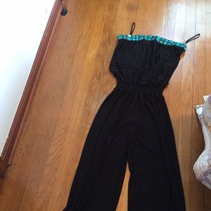 Cache strapless jumpsuit